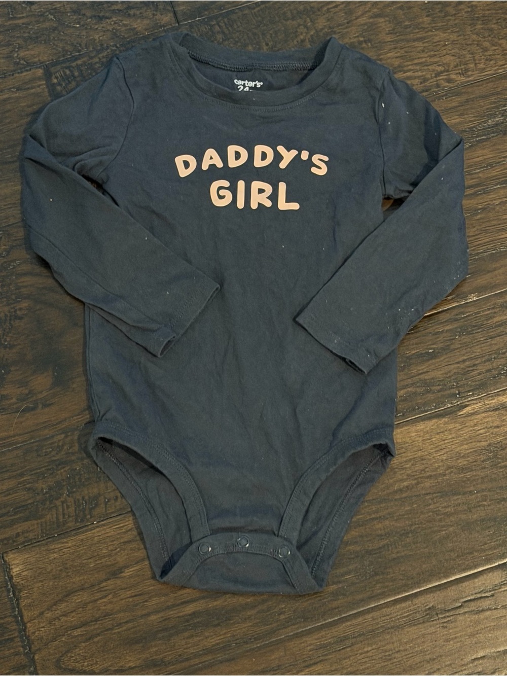 Carter’s daddy’s girl pink blue bodysuit onesie long sleeve